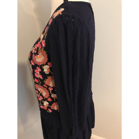 Anthropologie Floreat Luana Embroidered Tunic Blouse - Size 8 - Picture 4 of 13